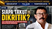 Subjudul: Dalam negara demokrasi, kritik bukan ancaman. Justru keberanian menerima kritik menjadi ukuran kedewasaan seorang pemimpin dan kualitas sebuah lembaga. Opini oleh FRANS KATO 